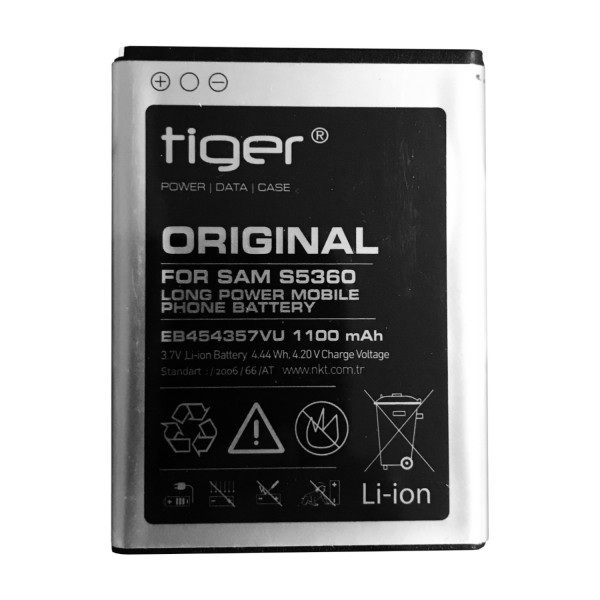 Tiger Samsung S5360-S5300-S5380-B5510 EB454357VU Batarya 1100 mAh