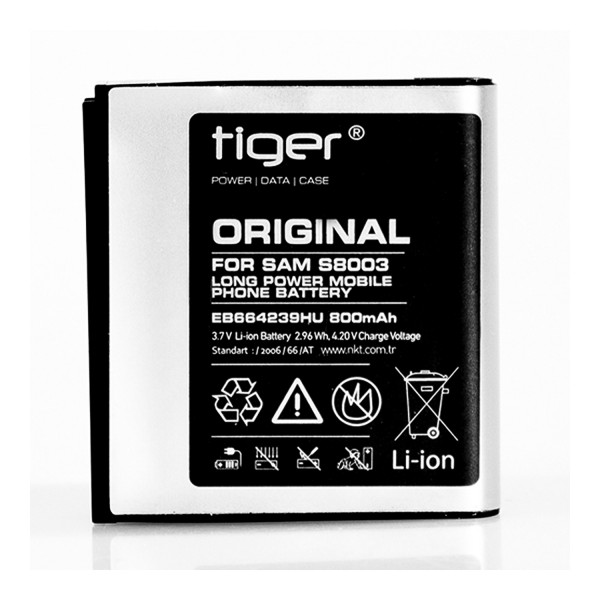 Tiger Samsung S8000-S8003-S7550 EB664239HU Batarya 800 mAh…