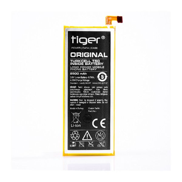 Tiger Turkcell T50 Batarya 2500 mAh (Dahili Bat.)…