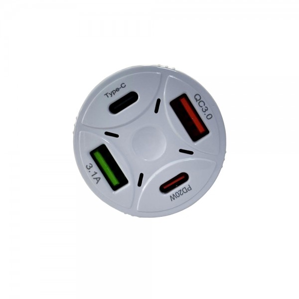 Tonex 4A 53W 2x PD + 2x USB-A Araç İçi Şarj Adaptörü…