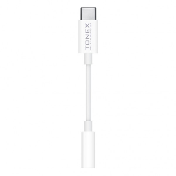Tonex AX-03 Type-C to 3.5mm Kulaklık Dönüştürücü Kablo Beyaz