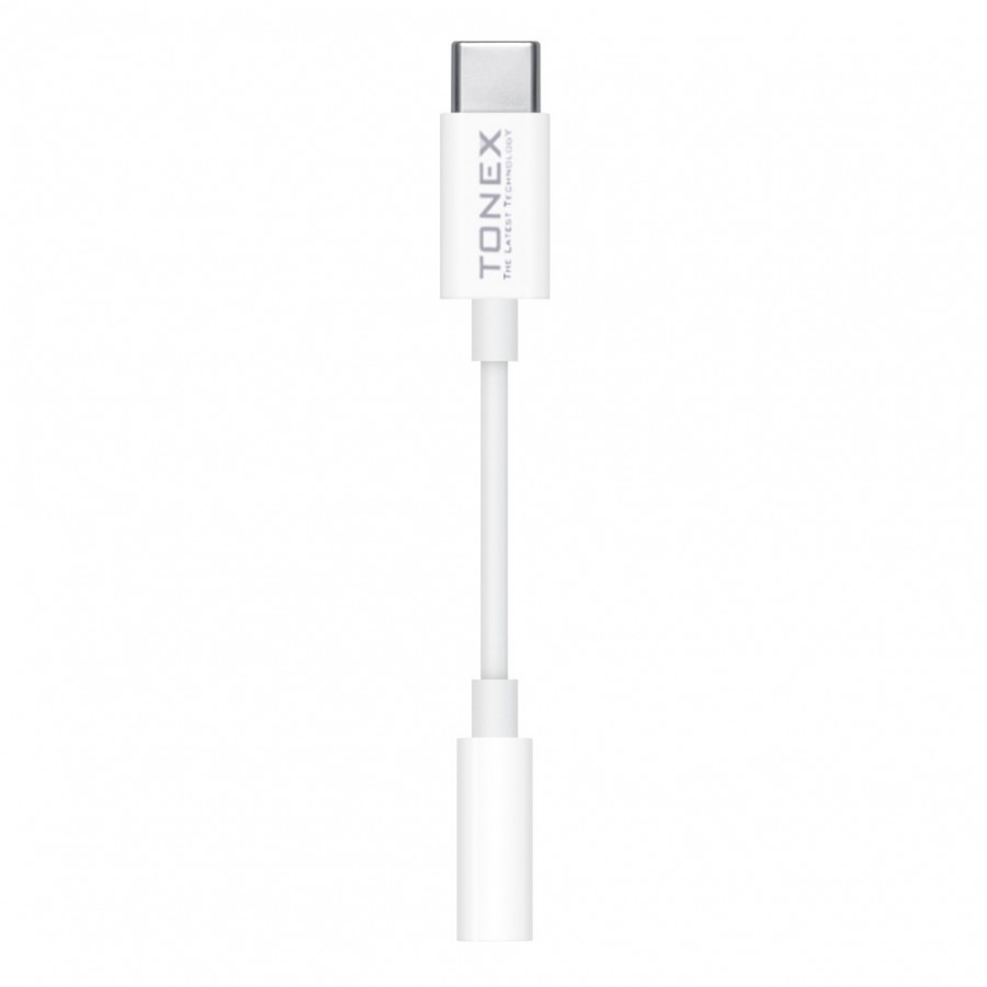 Tonex AX-03 Type-C to 3.5mm Kulaklık Dönüştürücü Kablo Beyaz