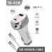 Tonex TA-41W PD + USB-A Type-C to Type-C Kablolu Araç İçi Şarj Aleti