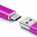 NoTech Type-C (USB-C) Kırılmaz USB Kablo 20cm Pembe