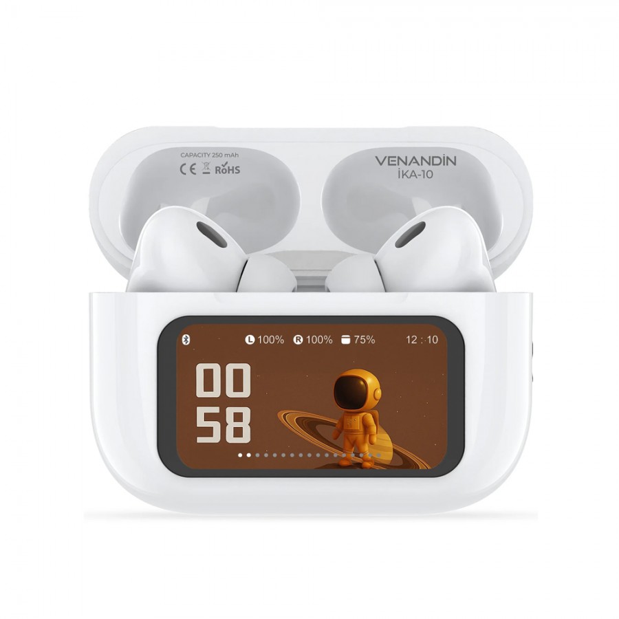 Venandin İKA-10 Led Ekranlı Bluetooth Kulaklık - Beyaz Venandin İKA-10 Led Ekranlı Bluetooth Kulaklık - Beyaz