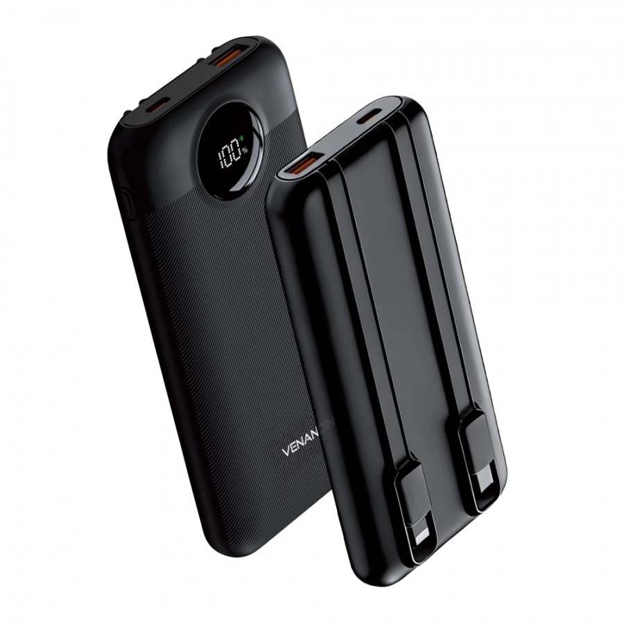 Venandin PWB10D1 10000 mAh 22.5W Sabit Kablolu Powerbank