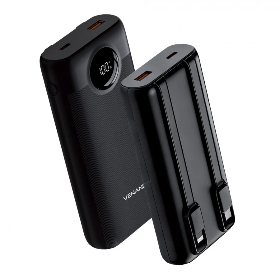 Venandin PWB20D1 20000 mAh 22.5W Sabit Kablolu Powerbank Venandin PWB20D1 20000 mAh 22.5W Sabit Kablolu Powerbank