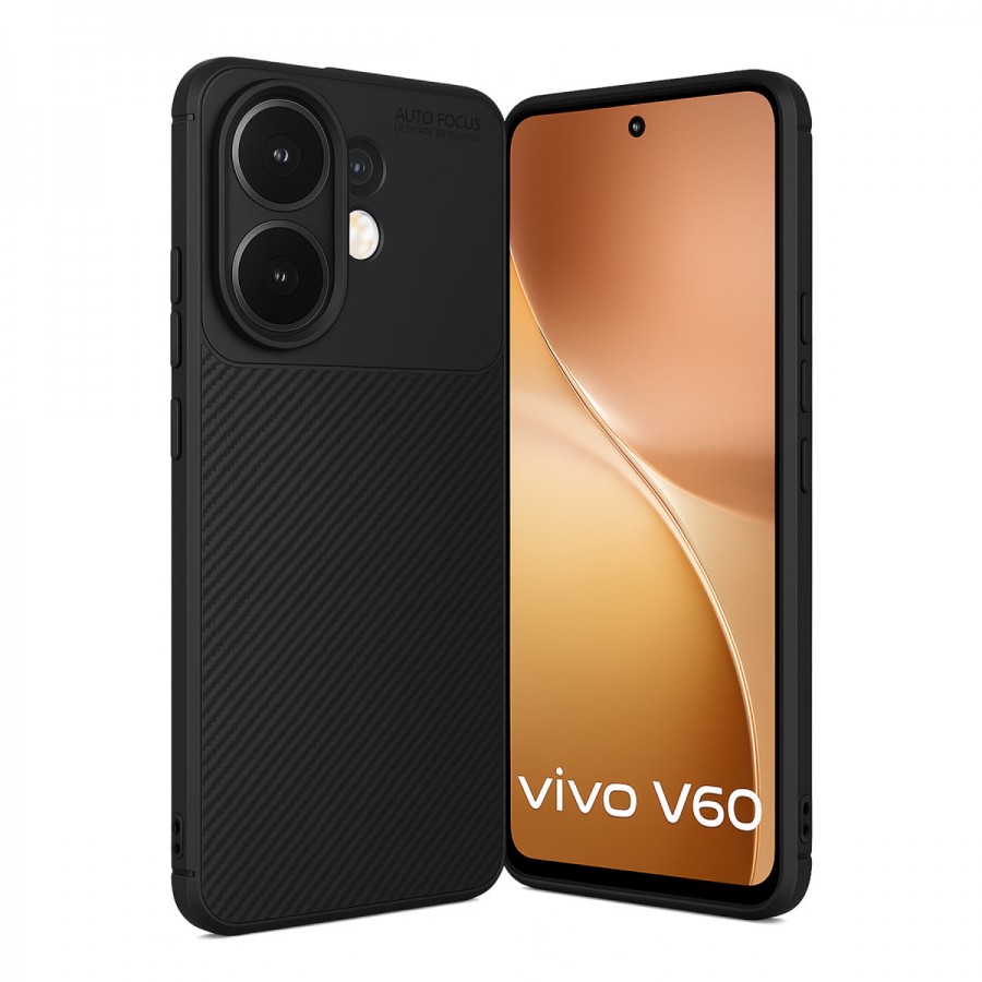 Vivo V60 5G Kılıf Focus Carbon Silikon Kapak Vivo V60 5G Kılıf Focus Carbon Silikon Kapak