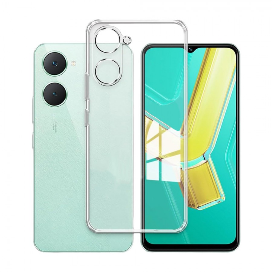 Vivo Y18 Kılıf Kamera Korumalı Silikon Şeffaf Kapak