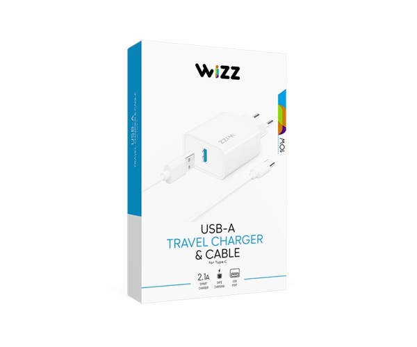 Wizz WS201B-C 2.1A Şarj Aleti + USB-A to Type-C Kablo Set&hellip;