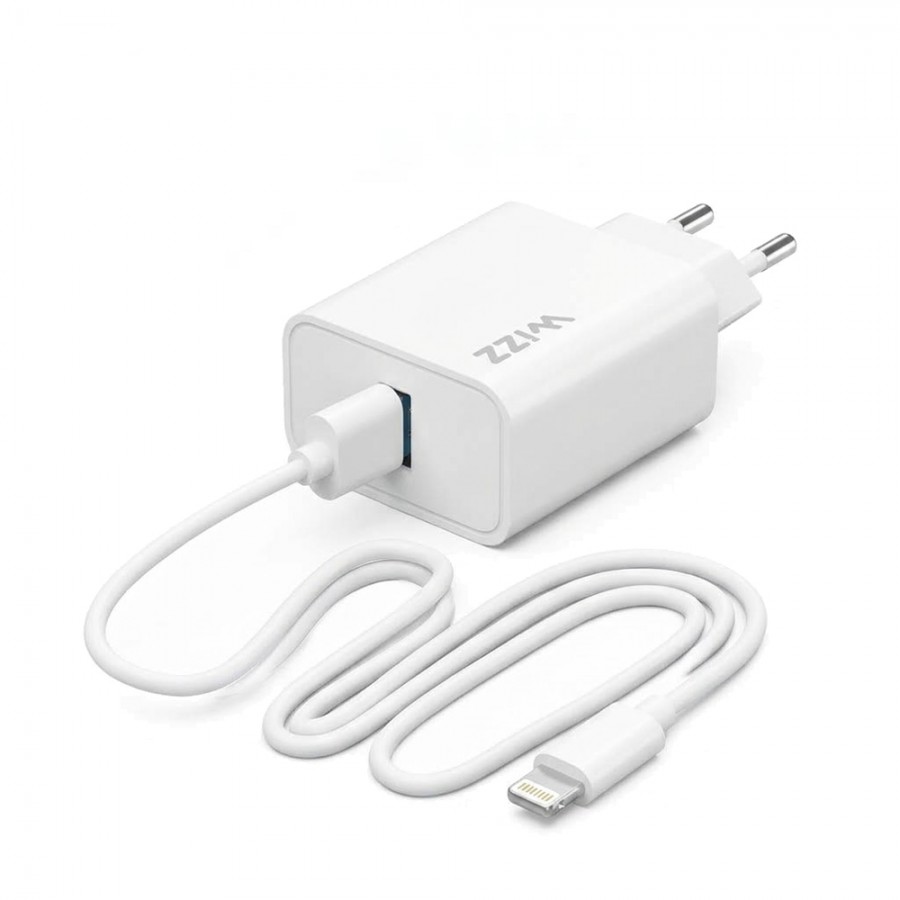 Wizz WS201B-I 2.1A Şarj Aleti + USB-A to Lightning Kablo Set
