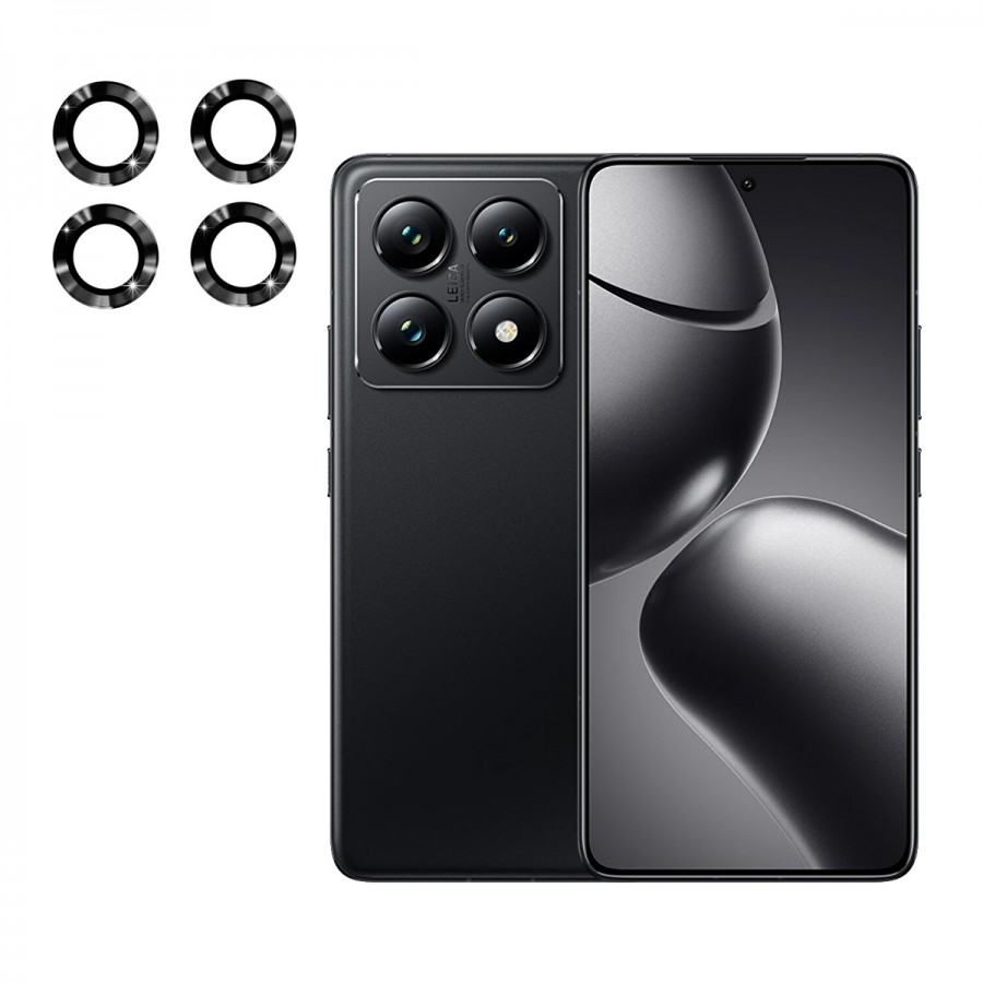 Xiaomi 14T Pro Raze Metal Kamera Lens Koruyucu - Siyah Xiaomi 14T Pro Raze Metal Kamera Lens Koruyucu - Siyah