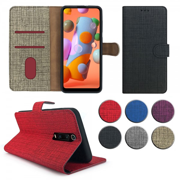 Xiaomi Mi 9T Kılıf FitCase Fabric Kapaklı Cüzdanlı…