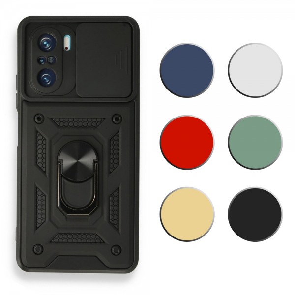 Xiaomi Poco F3 Kılıf Panzer Kamera Kapaklı Tam Koruma Arka Kapak…