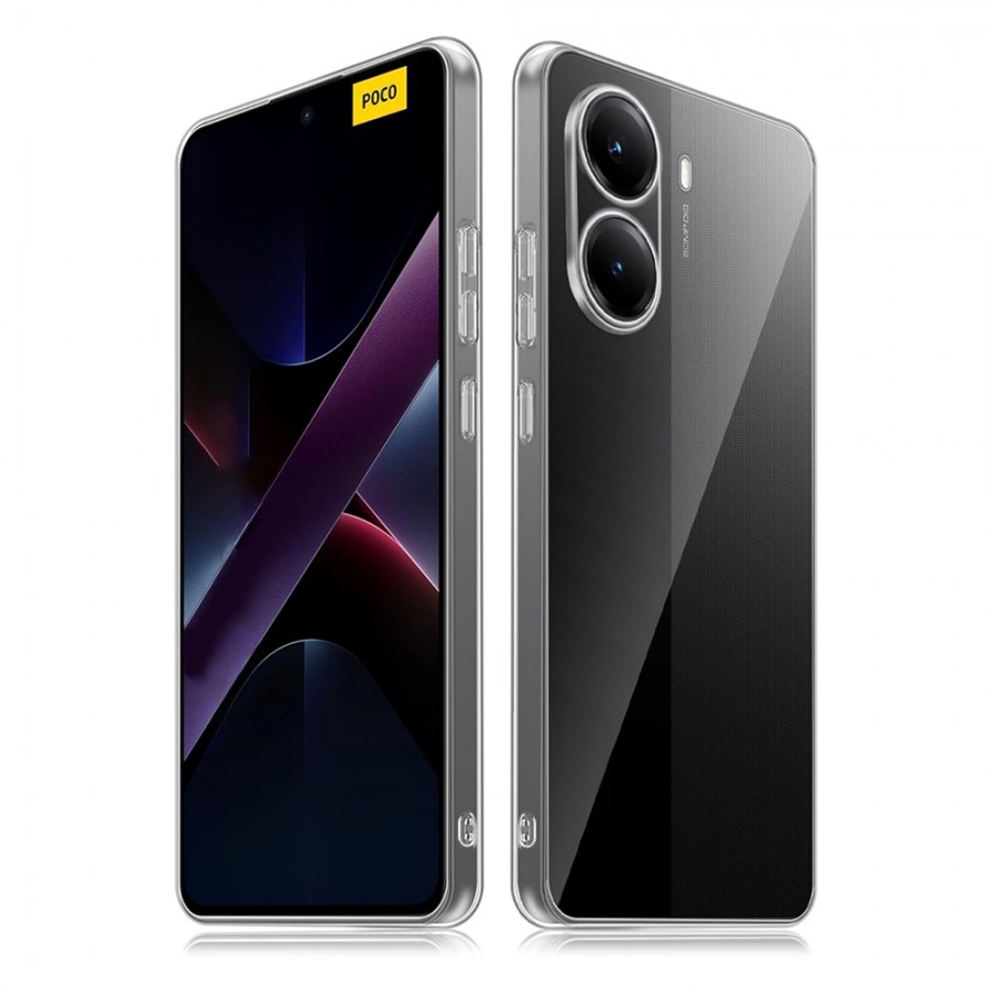 Xiaomi Poco X7 Pro Kılıf Kamera Korumalı Silikon Şeffaf Arka Kapak