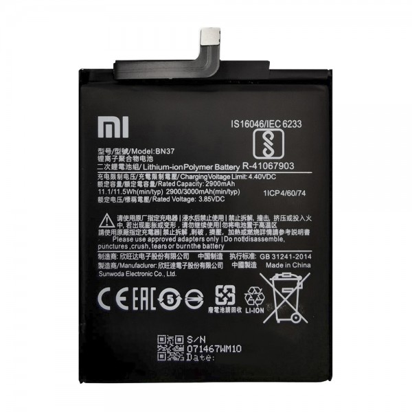 Xiaomi Redmi 6 / 6A Batarya BN37 3000 mAh…