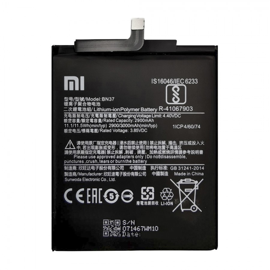 Xiaomi Redmi 6 / 6A Batarya BN37 3000 mAh