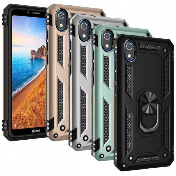 Xiaomi Redmi 7A Kılıf Panzer Ring Tam Koruma Arka Kapak…