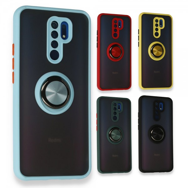 Xiaomi Redmi 9 Kılıf Montrea Ring Yüzük Stantlı Kapak…