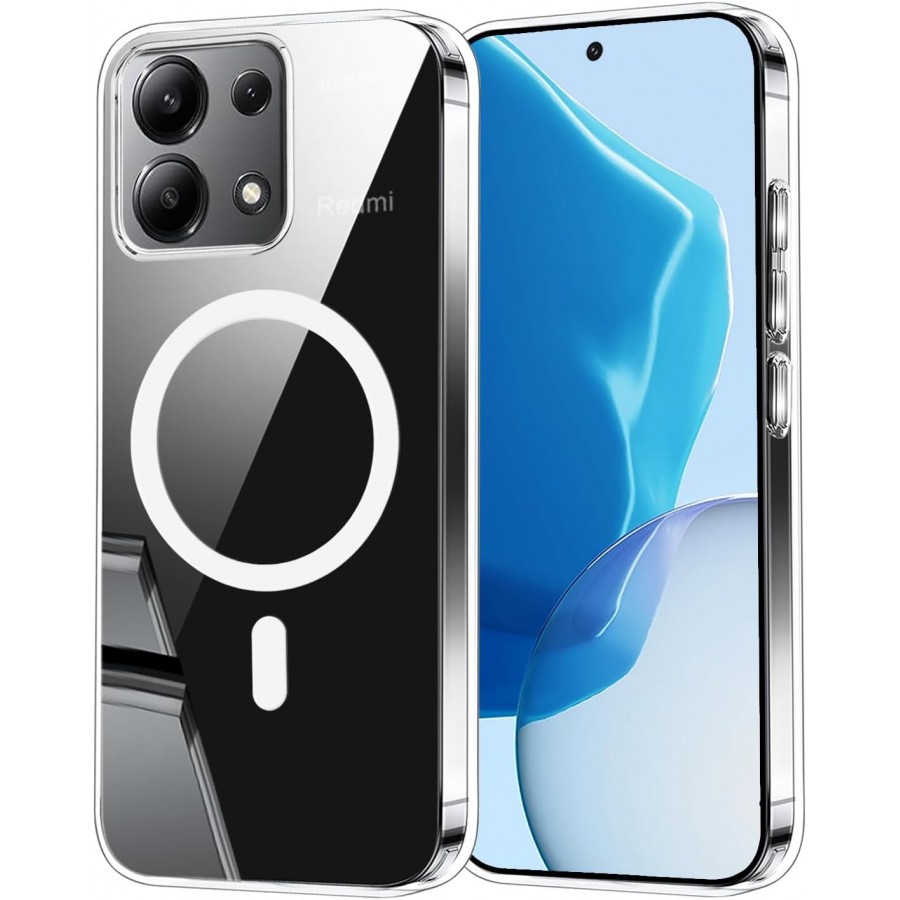 Xiaomi Redmi Note 13 4G Kılıf Combo Seri Magsafe Özellikli Sararmaz Sert Şeffaf Kapak