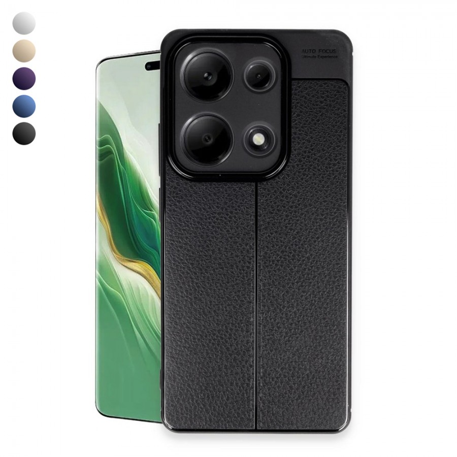 Xiaomi Redmi Note 13 Pro 4G Kılıf Focus Deri Desen Silikon Kapak