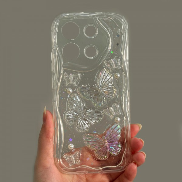 Xiaomi Redmi Note 13 Pro 4G Kılıf 3D Kelebek Desen Kamera Korumalı …