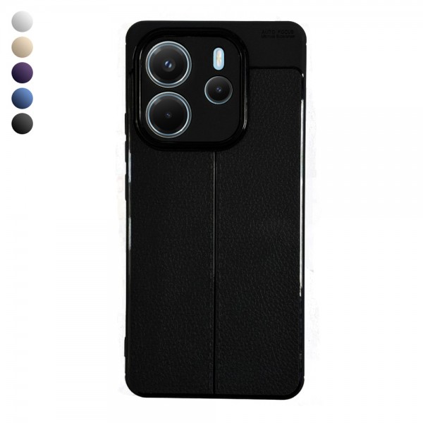 Xiaomi Redmi Note 14 4G Kılıf Focus Deri Desen Silikon Arka Kapak…