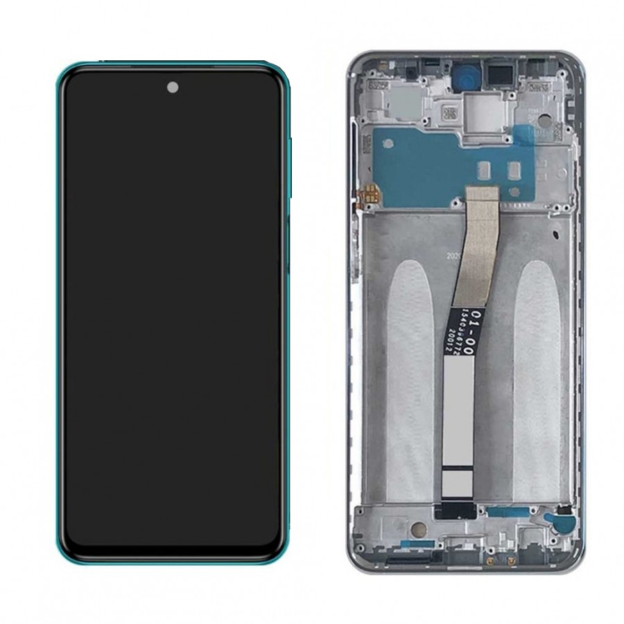 Xiaomi Redmi Note 9S LCD Ekran Dokunmatik Çıtalı - Yeşil