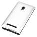 Asus Zenfone 6 S View Dikişli Deri Pencereli Kılıf Beyaz
